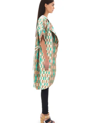 African Print Tulip Coat