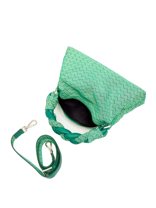The Scarlett in Mix green tribal leather - View 5